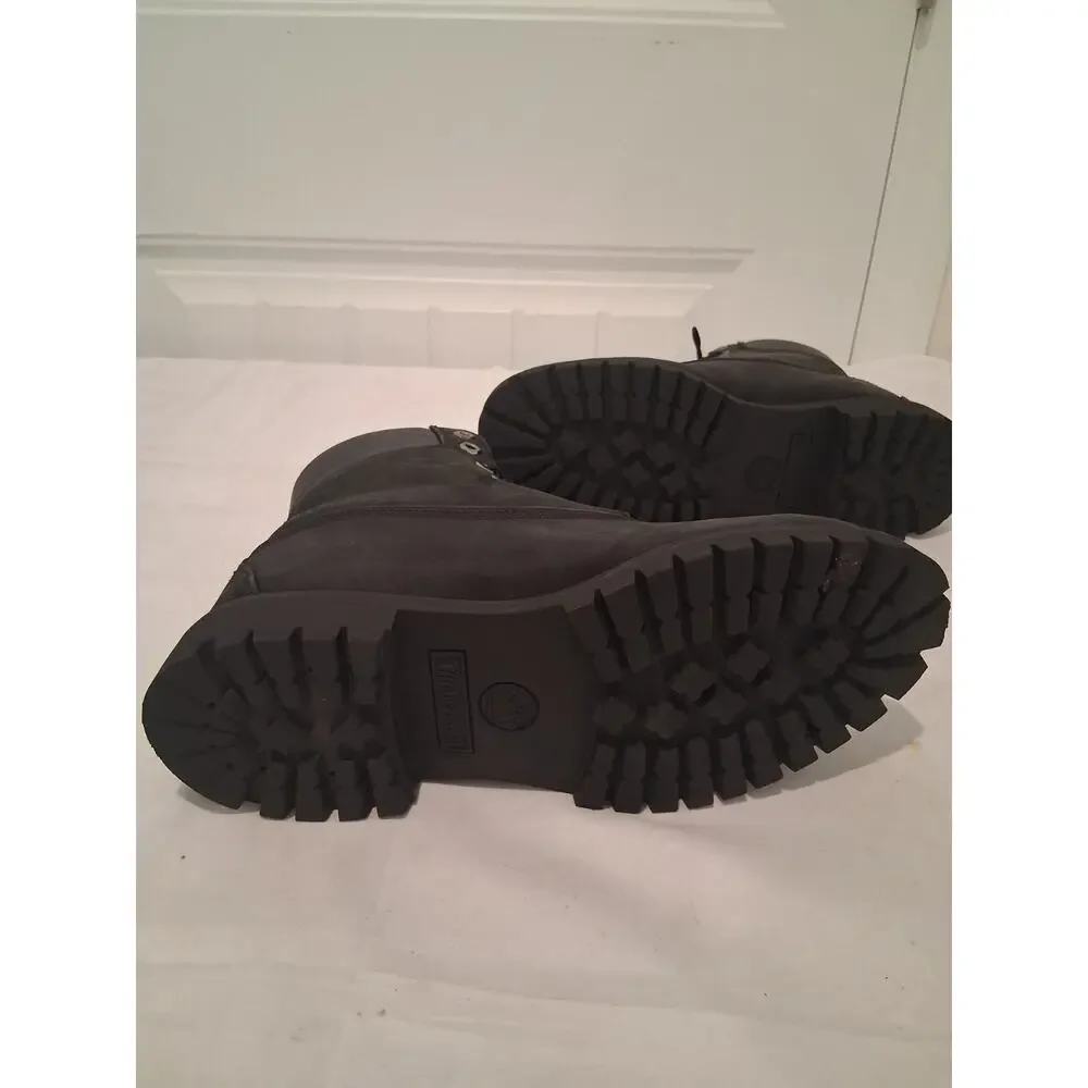 Timberland Black Waterproof Roll-Top Fleece Lined Boots 6